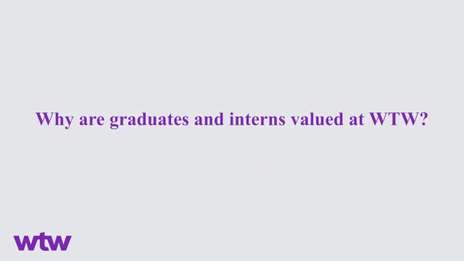 Why are graduates and interns valued at WTW?